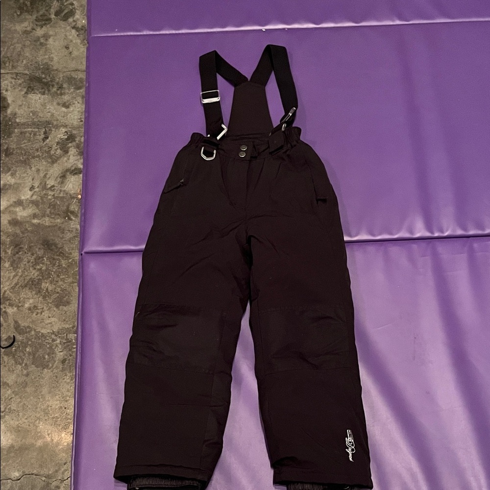 Weatherproof Kids Black Overalls with Suspenders